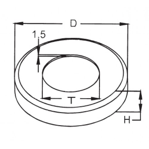 Base Flanges Covers to suit 42.4mm o/d Post-Grade 316 Satin Polished